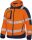 Vizwell Warnschutz-Softshelljacke leuchtorangegelb/marineblau
