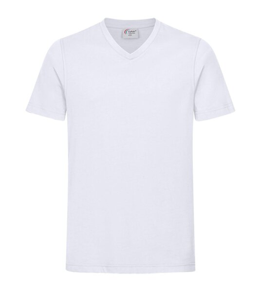 FaPak Collection Workwear T-Shirt V-Neck weiß