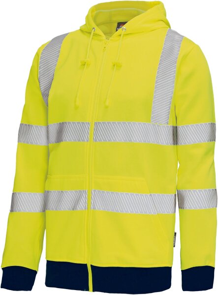 Vizwell Warnschutz-Sweatjacke leuchtgelb