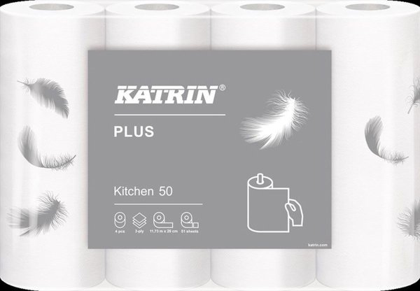 Katrin Plus Kitchen 50 4 Stück - Küchenrolle
