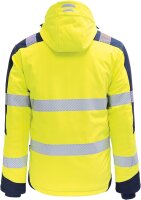 Vizwell Warnschutz-Softshelljacke leuchgelb/marineblau