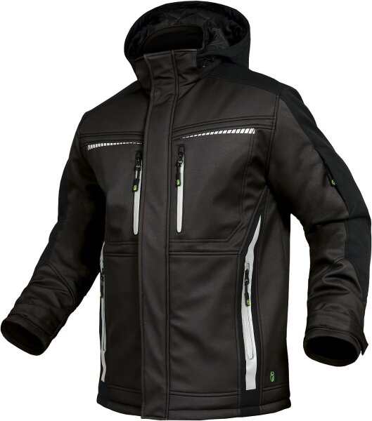 Leibwächter Winter-Softshelljacke Flex-Line - anthrazit/schwarz