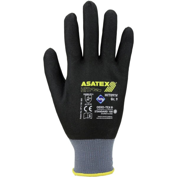 Asatex Feinstrickhandschuh HIT091V - Nitrilhandschuhe 9