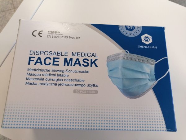 Medizinischer Mund-Nasen-Schutz 3lg.(VE50) - Mund-Nasen-Maske