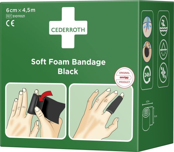 Cederroth Soft Foam Bandage schwarz - Wundverband