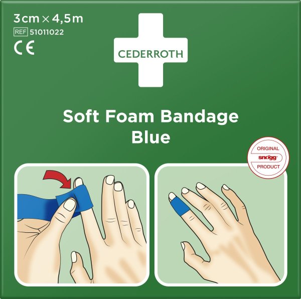 Cederroth Soft Foam Bandage blau - Wundverband