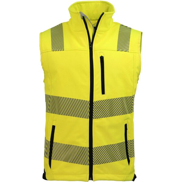 Asatex Prevent Trendline Warnschutzweste Softshellweste gelb/schwarz