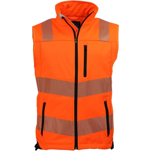 Asatex Prevent Trendline Warnschutzweste -Softshellweste orange/schwarz