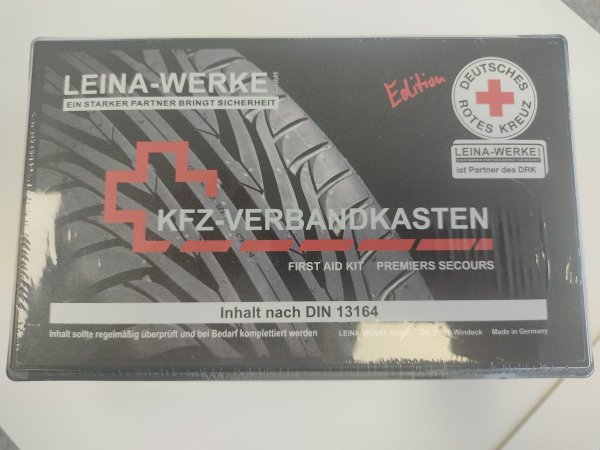 KFZ-Verbandkasten KFZ Schwarz, Leina Werke, DIN 13164 - Verbandkasten