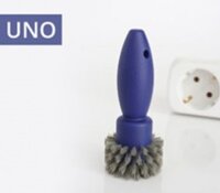 Steckdosenbürste SAUBA UNO blau-grau
