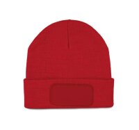 Winter Mütze - Rot mit Patch