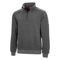Nitras Motion Tex Plus Pullover - Halfzip-Pullover L grau