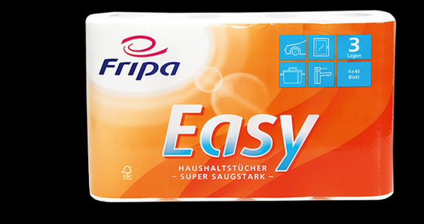 Fripa Küchenrolle hochweiß 3-lagig 45 Blatt 6x4 Rollen - Küchenrolle