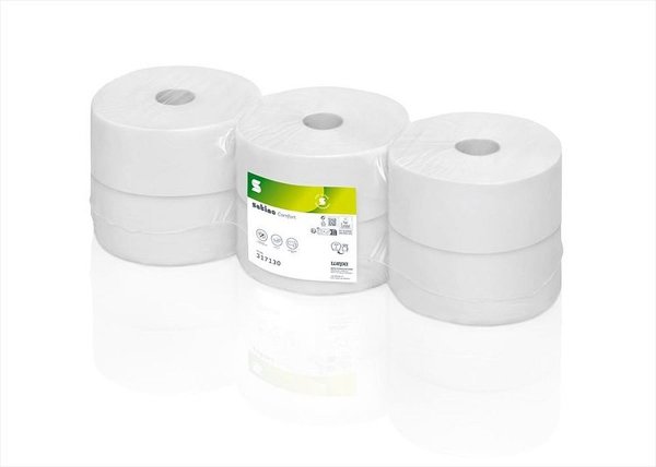 Santino Toilettenpapier Comfort Jumborolle 6x1520 Blatt/380m - 2-lagig Toilettenpapier
