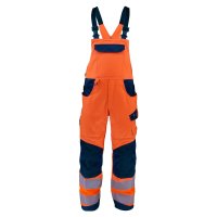 Asatex Warnschutz Latzhose orange/blau - Warnschutzhose