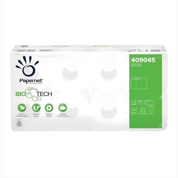 Papernet Bio-Tech Superior 250 Blatt VE.9x8 Rollen - Toilettenpapier