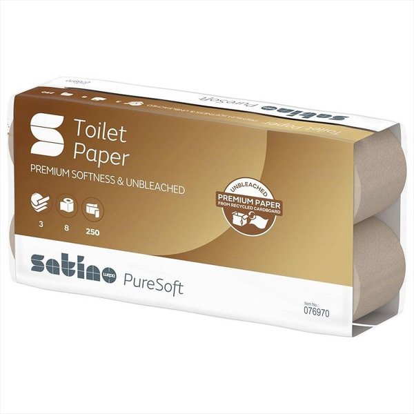 Satino PureSoft 250 Blatt VE.8x8 Rollen - Toilettenpapier