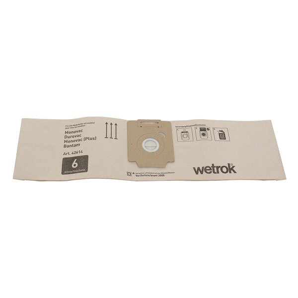 Wetrok Papiersack Mono/Duro 6L (VE10) - Staubsaugerbeutel