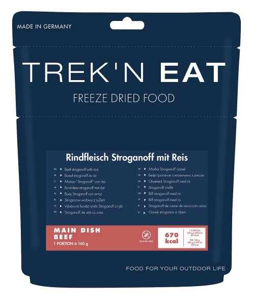 TREKN EAT Rindfleisch Stroganoff mit Reis