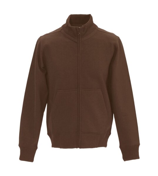FaPak Collection Stehkragen Sweat Jacke - braun
