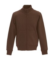 FaPak Collection Stehkragen Sweat Jacke - braun